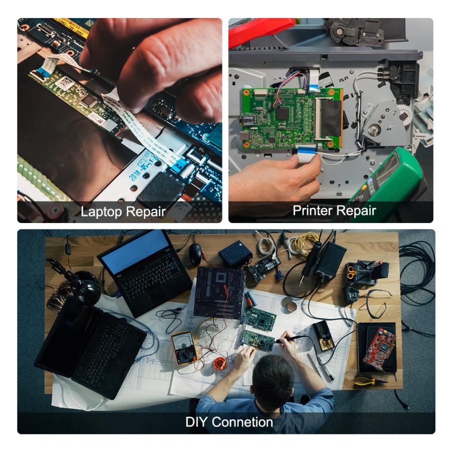 uxcell フレキシブルフラットケーブル 40ピン 0.5mmピッチ 150mm FPC