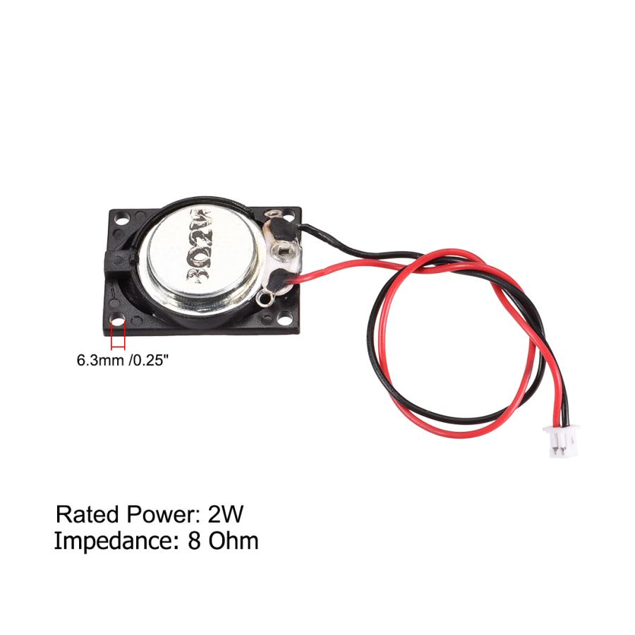 uxcell マイクロ内部スピーカー 27x20 mm 2W 8オーム マグネットスピーカー ワイヤーPIN付き