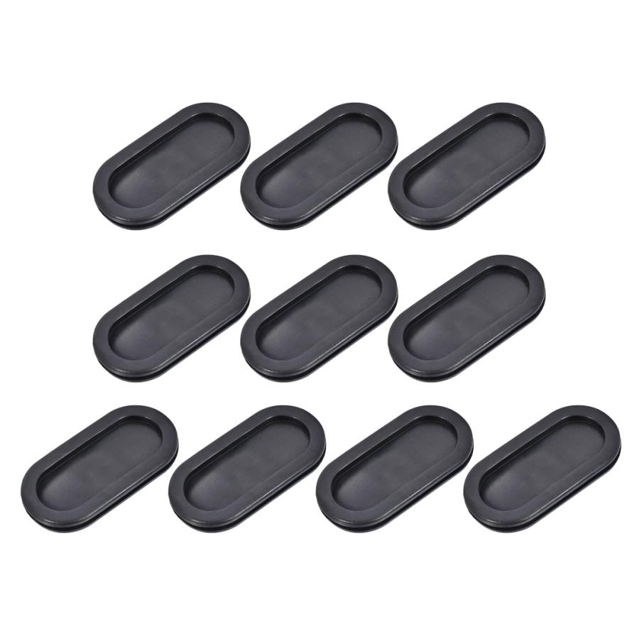 uxcell 楕円ゴム製グロメット ワイヤ保護 耐油性 アーマチュア 30x70mm