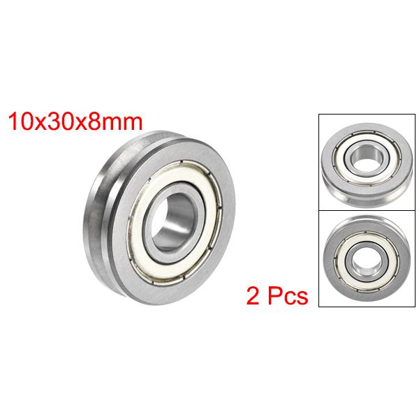 uxcell V6000ZZ V溝形ベアリング ローラーガイドベアリング 10x30x8mm