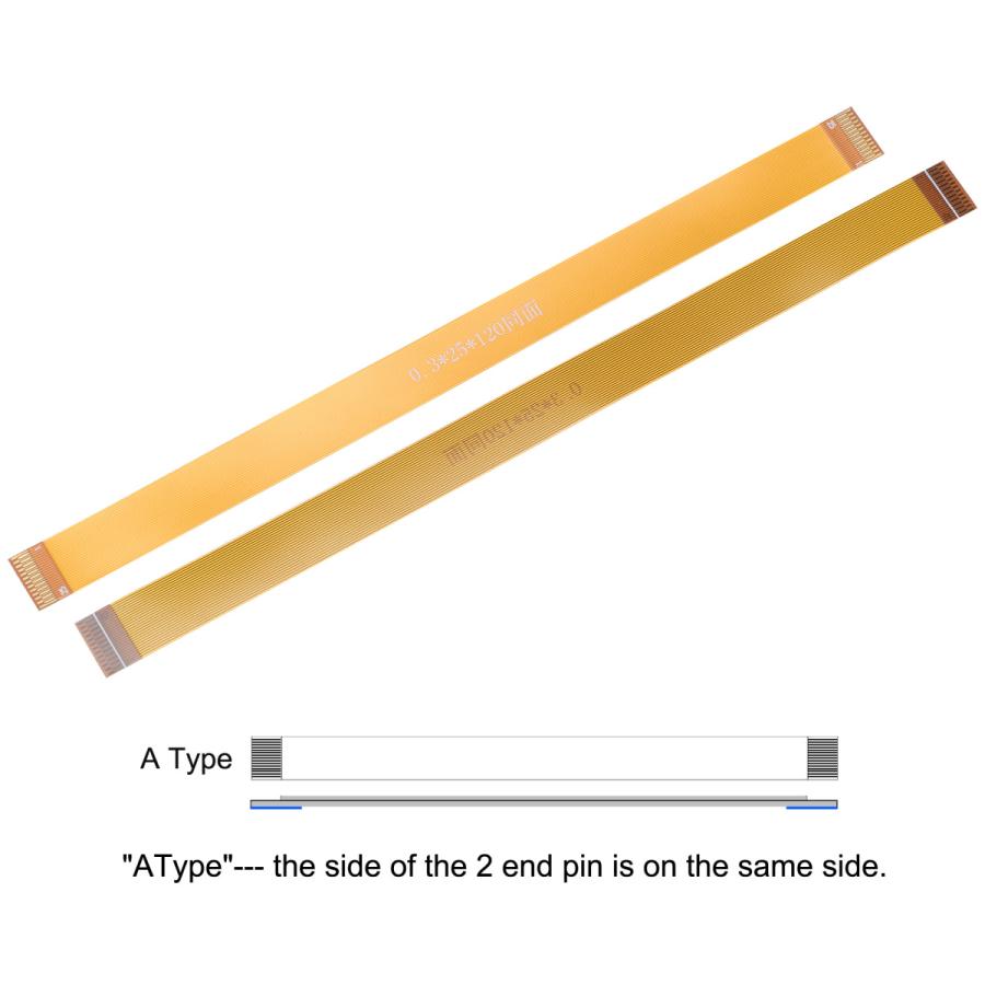 uxcell フレキシブルフラットリボンケーブル 拡張コネクタ付き 25ピン