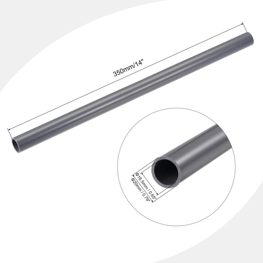新品未使用半切りパイプ各種まとめ売り uxcell リジッドラウンドパイプ PVC 16.5mm内径 20mm外径 350mm ハイ