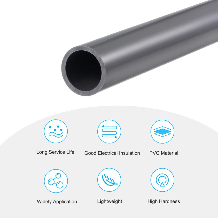 新品未使用半切りパイプ各種まとめ売り uxcell リジッドラウンドパイプ PVC 16.5mm内径 20mm外径 350mm ハイ