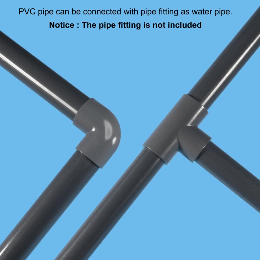 uxcell リジッドラウンドパイプ PVC 16.5mm内径 20mm外径 350mm ハイ