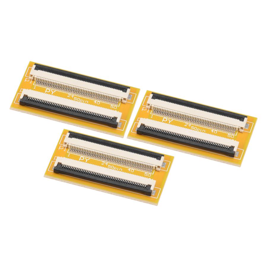 uxcell FFC FPCエクステンションボード PCBエクステンド ZIP HDDコネクタ 50ピン 0.5mmピッチ 片面 LCD 3個 ...