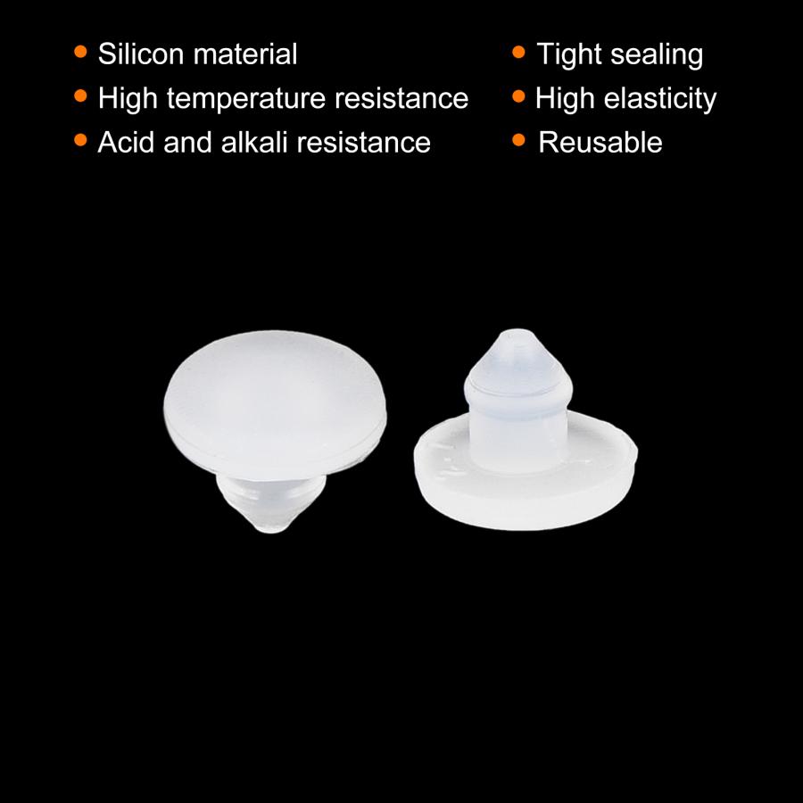 uxcell 30個シリコンスナップインロッキングホールプラグ 3.5mm