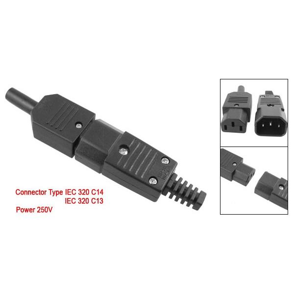 uxcell 電源プラグ 電源コネクタ IEC 320 C14 プラグ to C13 ソケット 250V 10 Amp ソウテン - 通販 - Yahoo ショッピング