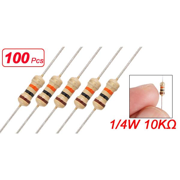 uxcell 1/4W 炭素皮膜抵抗 カーボン抵抗器 酸金抵抗 250V 10K Ohm 許容