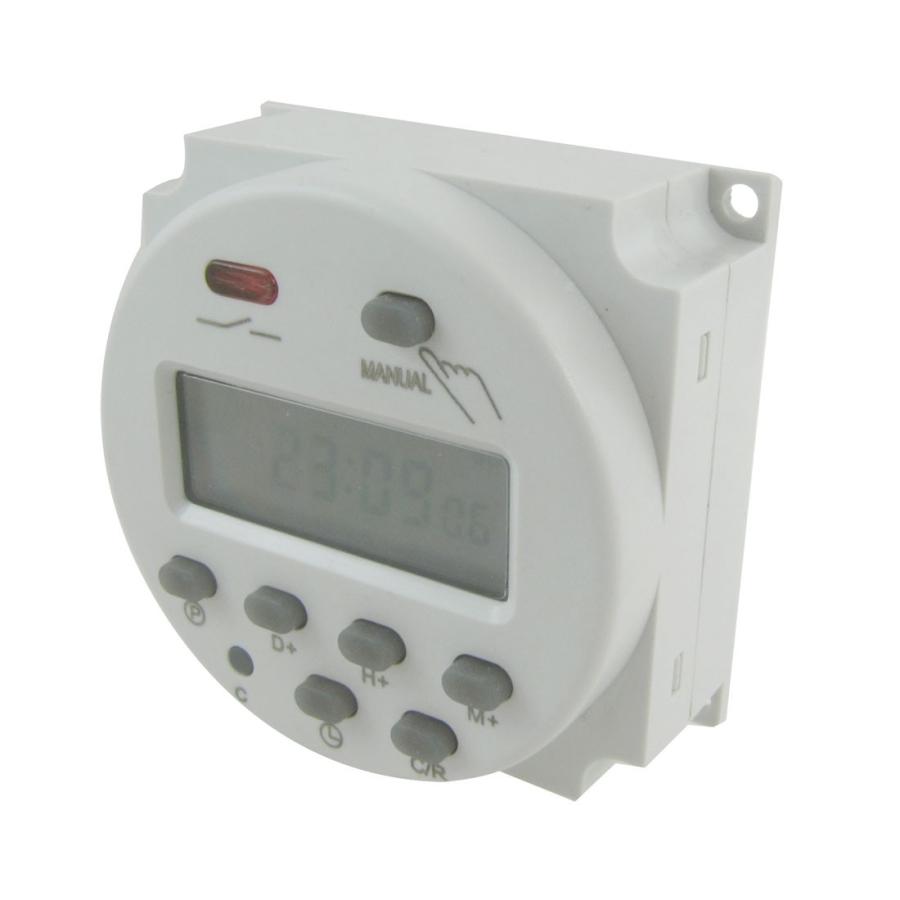 uxcell プログラマブル タイマ 12V デジタル LCD 電源 タイム スイッチ 