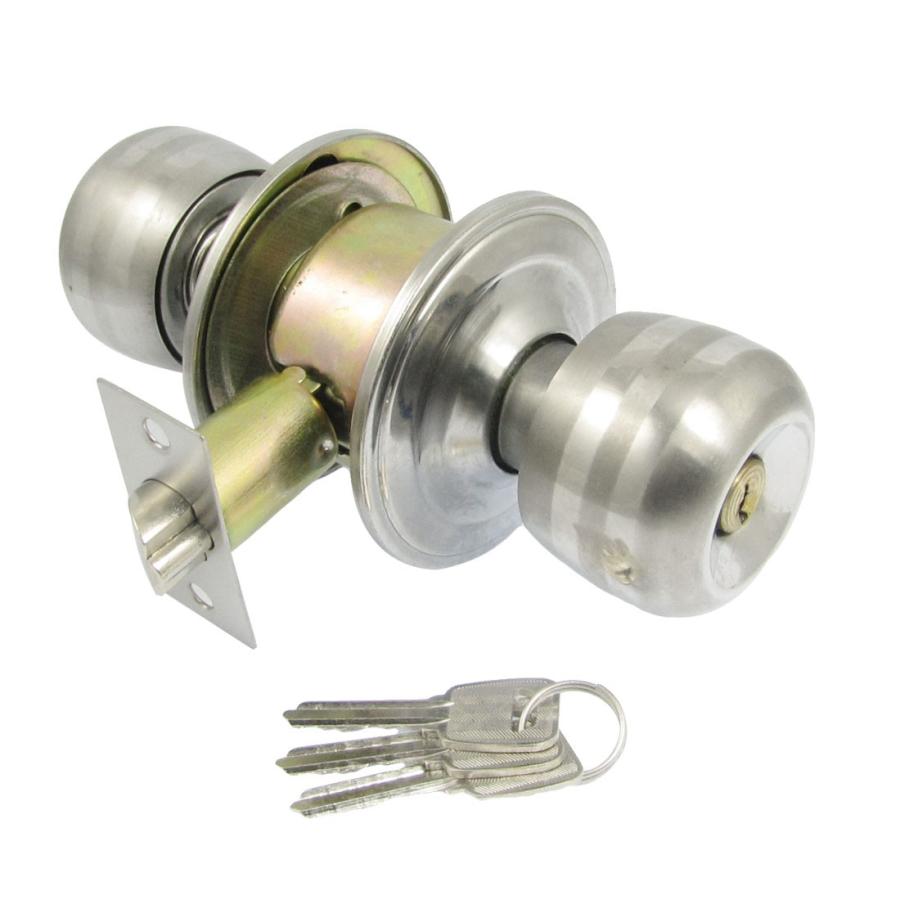 Uxcell ドアハンドル 丸ノブ シリンダー 玄関用 メタル製 3鍵付き Aux1023 ソウテン 通販 Yahoo ショッピング