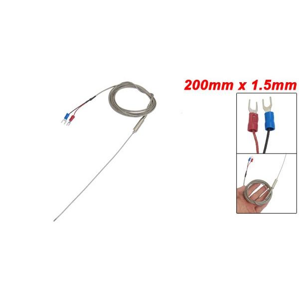 uxcell 熱電対 アース熱電対プローブ プラスチック メタル Kタイプ 液体測定 200mmx1.5mm 2M｜soten｜02