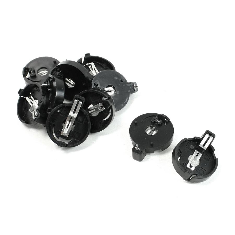 uxcell ボタンバッテリーホルダー ボタン電池ホルダー 電池ボックス ボタン電池対応 円形 CR/LIR2032 2025 2016 2ピン  10個入り : ソウテン - 通販 - Yahoo!ショッピング