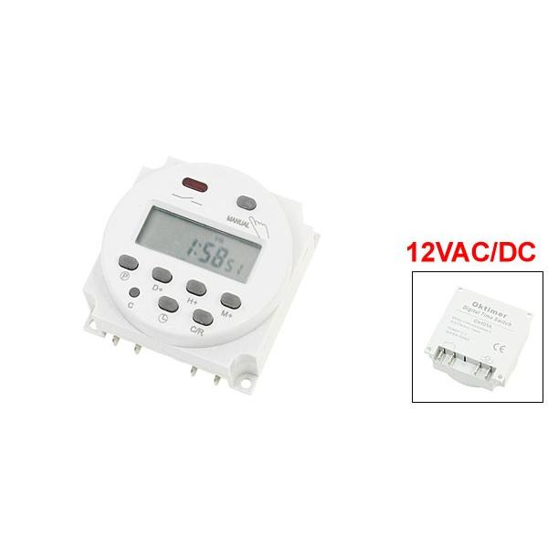 リレーDC 12V 曜日リセットデジタルプログラマブルタイマー SPDTスイッチ DC 12V 毎日リセットデジタルプログラマブルタイマー SPDT  スイッチ プログラム可能なデジタルタイマースイッチ,タイムリレー プログラマー,4スペード接続ワイヤー,週7日,cn101a,12v dc,220v  ac ... DC 12V 日週リセットデジタルプログラマブルタイマーSPDTスイッチ