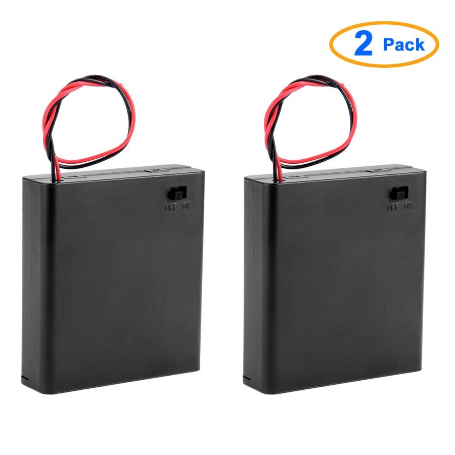 Uxcell 電池ボックス 電池ホルダー 4 X1 5v 単３ 単3形 4本 6v用 2個入り Aux0244 ソウテン 通販 Yahoo ショッピング