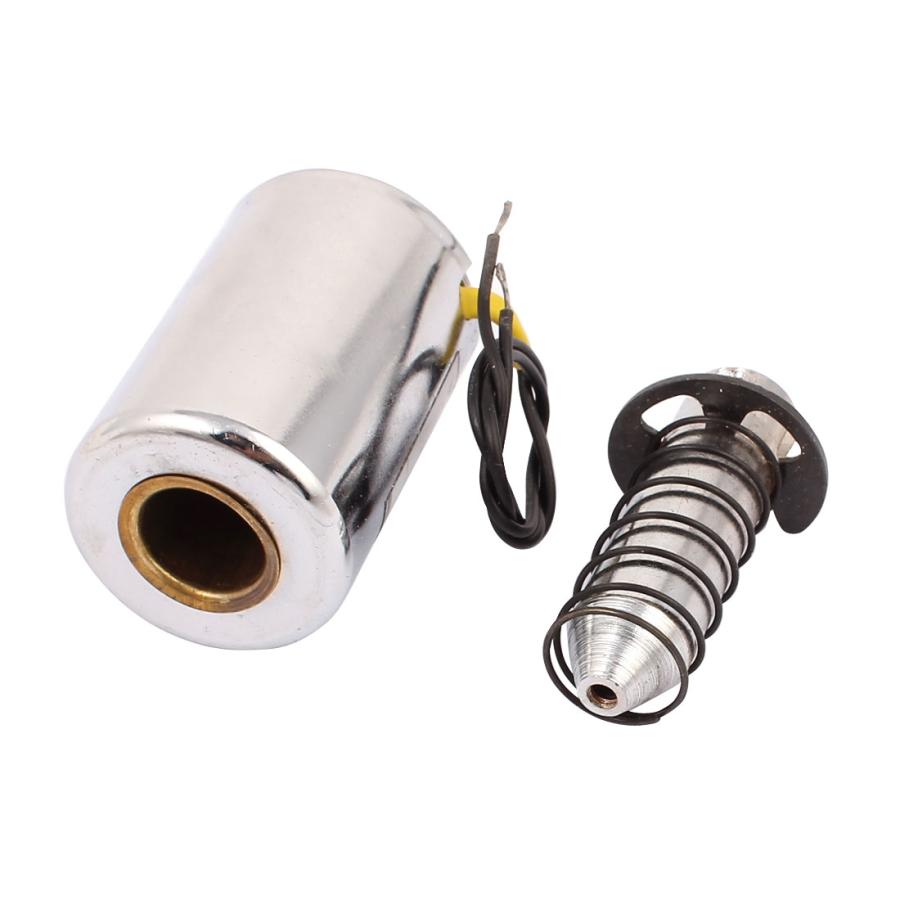 uxcell ソレノイド 電磁石 DC 12V 10mm 4-8Kg プルタイプ スプリング