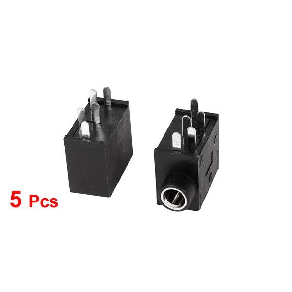 Uxcell Pcb基板実装5ピン 端子 3 5mm メスステレオオーディオ ジャックソケット 5個 Aux01 ソウテン 通販 Yahoo ショッピング