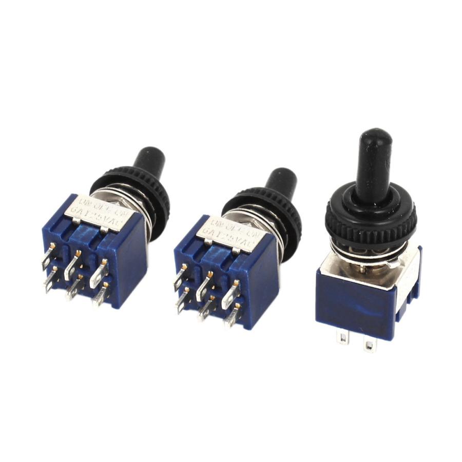 複数購入相談可⭐︎エナジースイッチ uxcell 電力制御の切り替え 3個 スイッチ AC 125V 6A DPDT 3 位置 ON