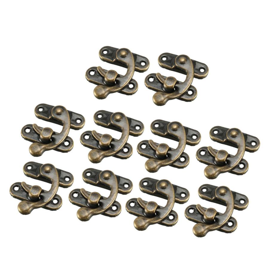 uxcell ボックスラッチ アンティーク ボックス 左側のラッチ ウッド