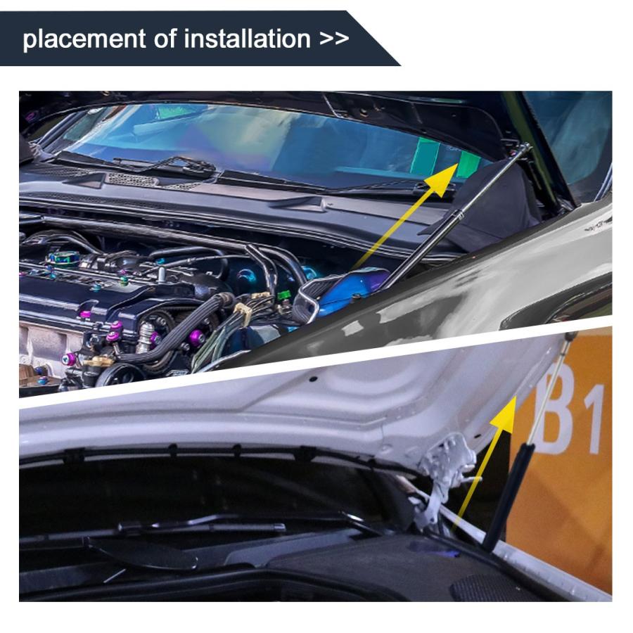uxcell ガスダンパー ガススプリング 2kgフォース 315mm長さ 自動車