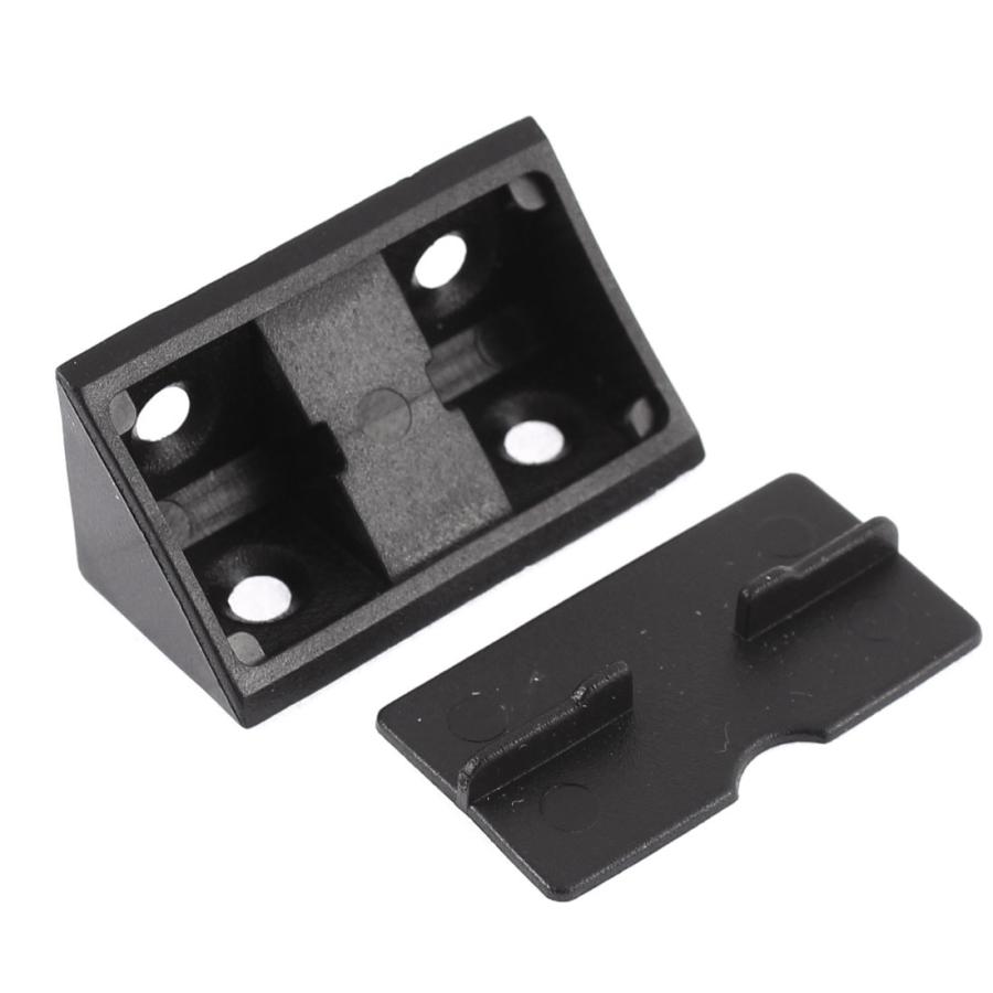 uxcell プラスチックアングルブラケット プラスチック ブラック 直角