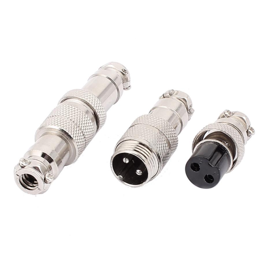 uxcell 航空コネクタ― アビエーションコネクター プラグ 6mm GX16-2