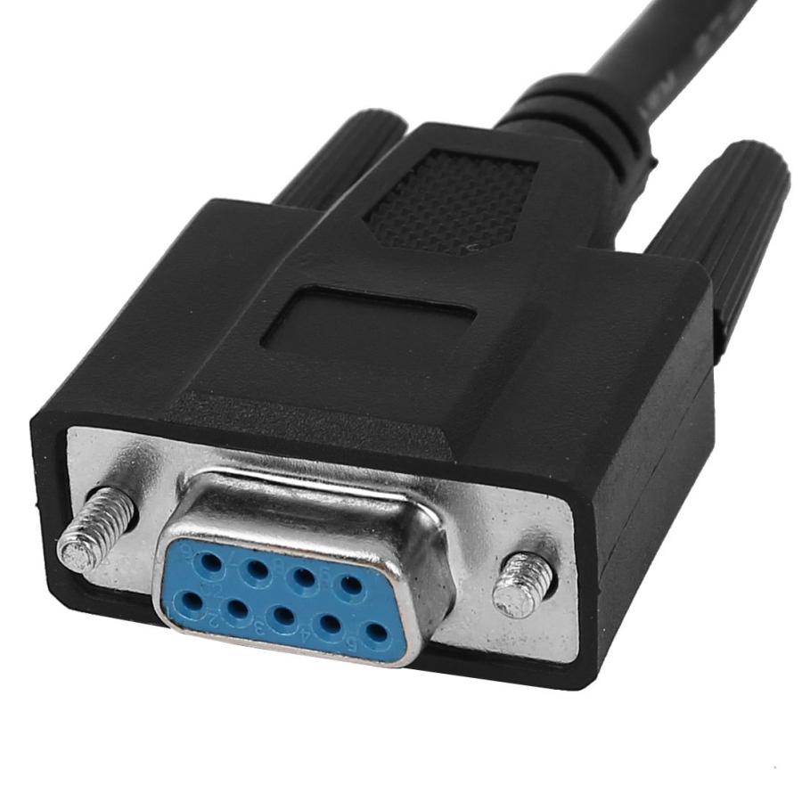 uxcell 変換ケーブル 8ピン オス-メス DB9 RS232 PLCプログラミング