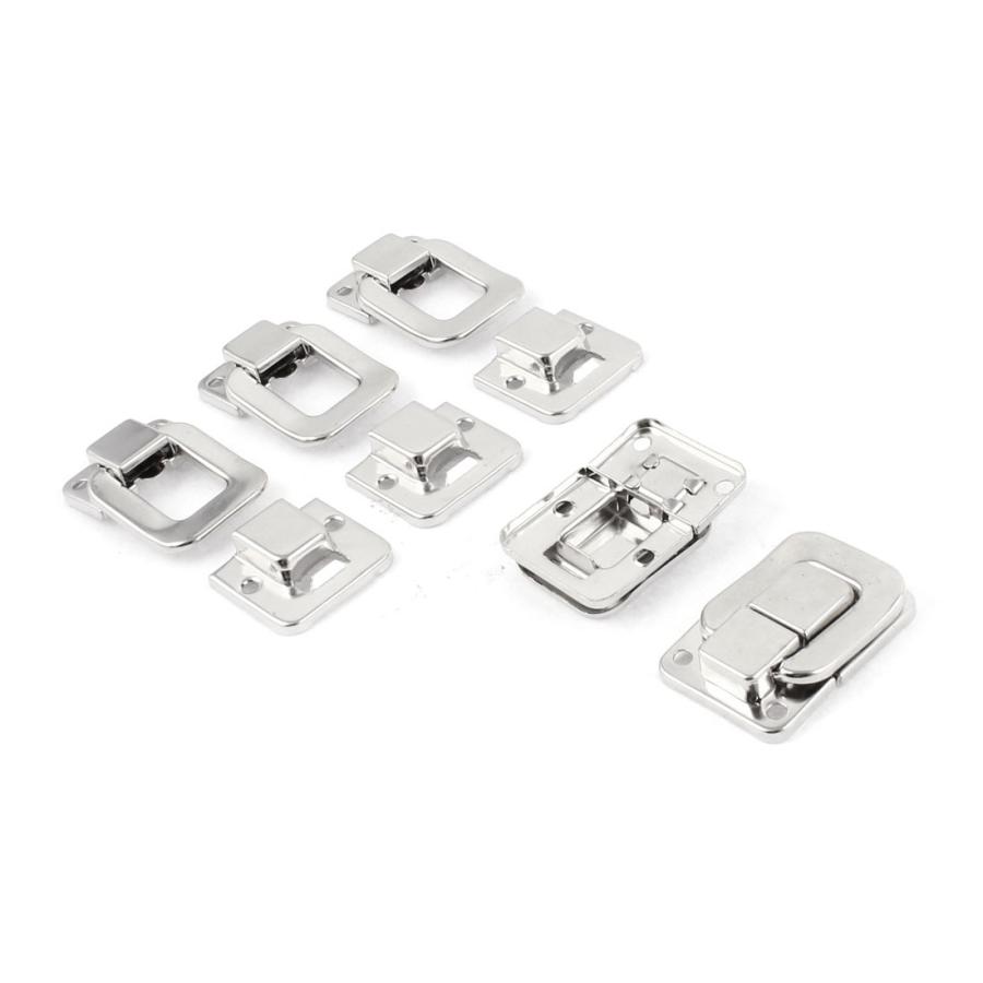 uxcell 掛け金 ボックスラッチ 金属素材 シルバートーン 40 x 28 8mm 5