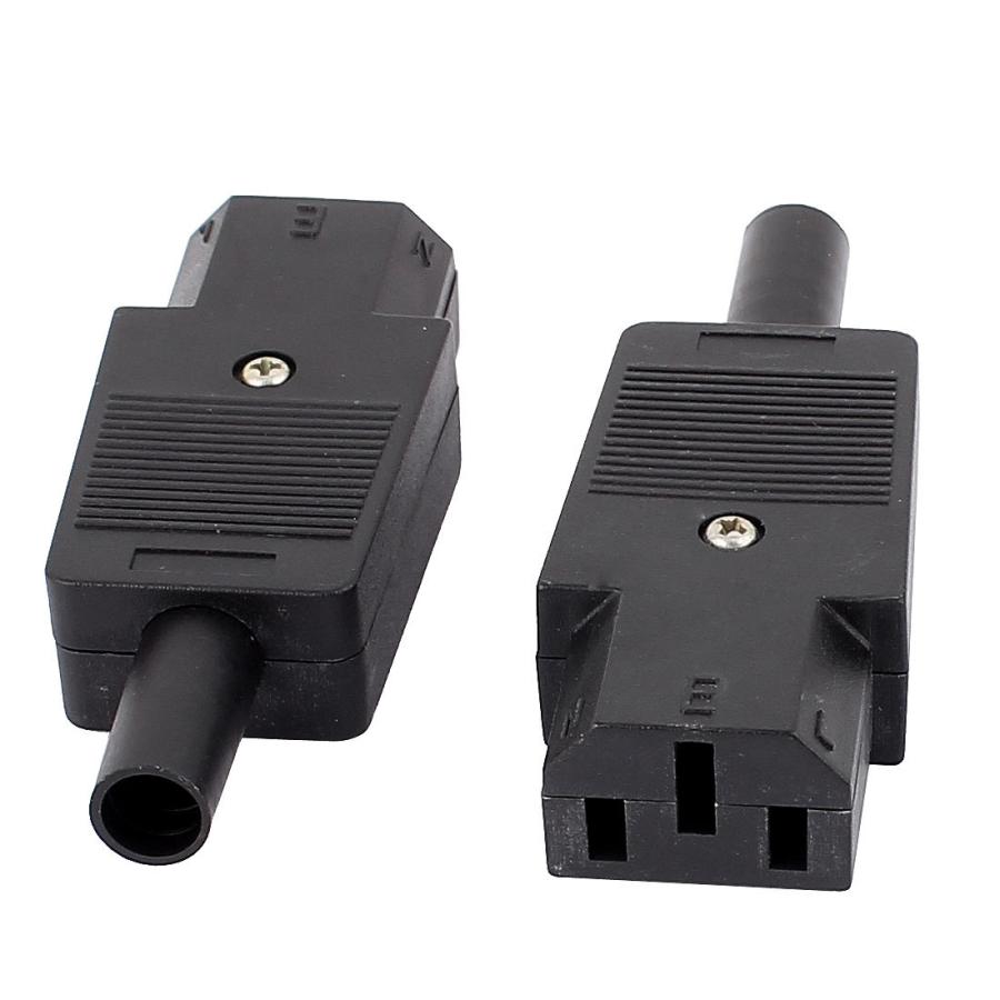 uxcell メス電源アダプタ リニューアル可能コネクタ IEC 320 C13 AC