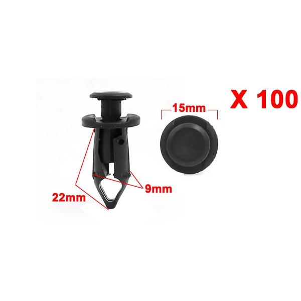Uxcell プッシュリベット ブラック プラスチック リベット 車 プッシュ ピン タイプ トリム ファスナー クリップ 9mm 100個入り Aux0913 ソウテン 通販 Yahoo ショッピング