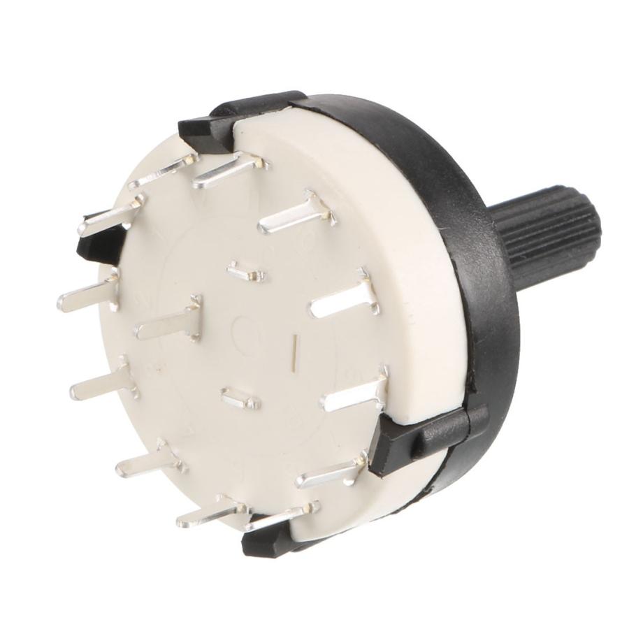 uxcell ロータリースイッチ AC 250V/3A 110V/6A 12ポジション 回路制御