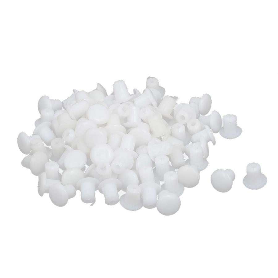 uxcell ネジキャップカバー ネジ蓋 プラスチック素材 円形 5mm穴ダイヤ 