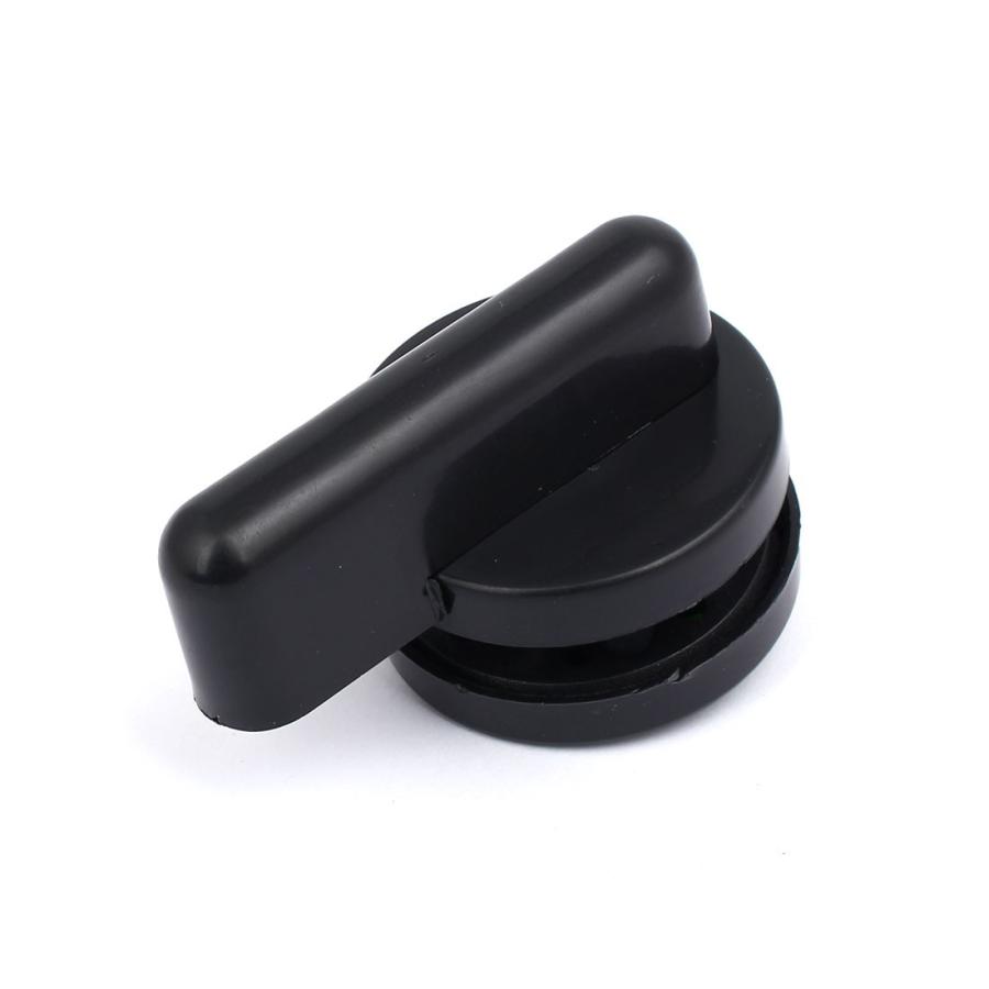 uxcell トイレドアロック プラスチック材質 ブラック 穴径4mm 360度
