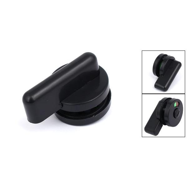 uxcell トイレドアロック プラスチック材質 ブラック 穴径4mm 360度 