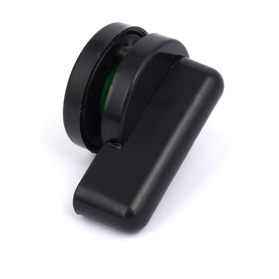 uxcell トイレドアロック プラスチック材質 ブラック 穴径4mm 360度