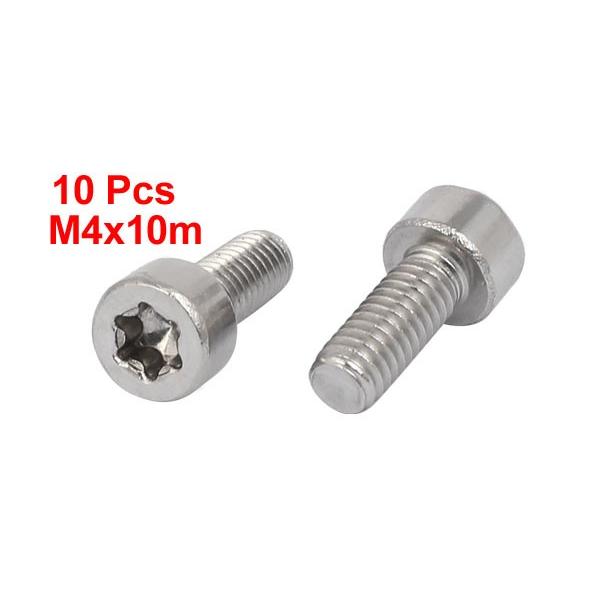 uxcell トルクスソケットキャップネジ 304 ステンレス鋼素材 M4x10mm