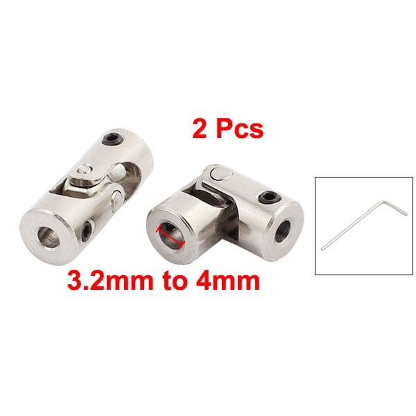 uxcell ユニバーサルジョイントコネクタ 回転可能 モーターシャフト3.2
