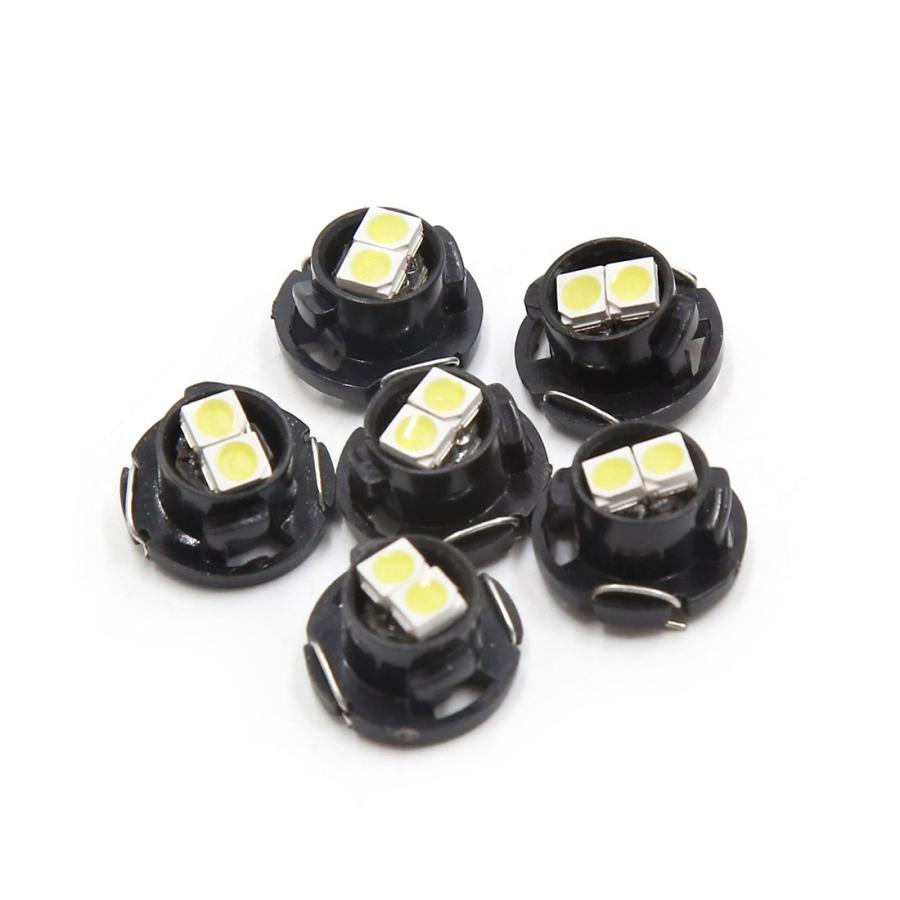 uxcell 自動車LEDライト ホワイト 5050 カーT4.7 LED ウェッジ 