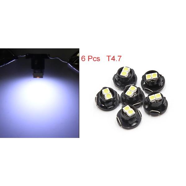 uxcell 自動車LEDライト ホワイト 5050 カーT4.7 LED ウェッジ 