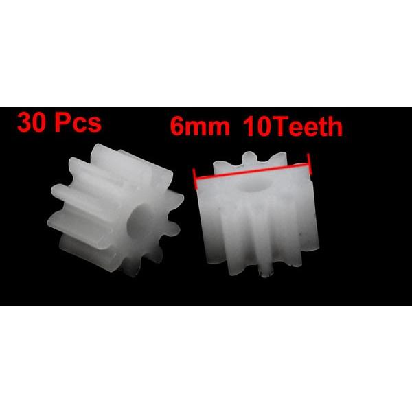uxcell 歯車 ギア プラスチック材質 歯数10 穴径1.95mm シングルギア