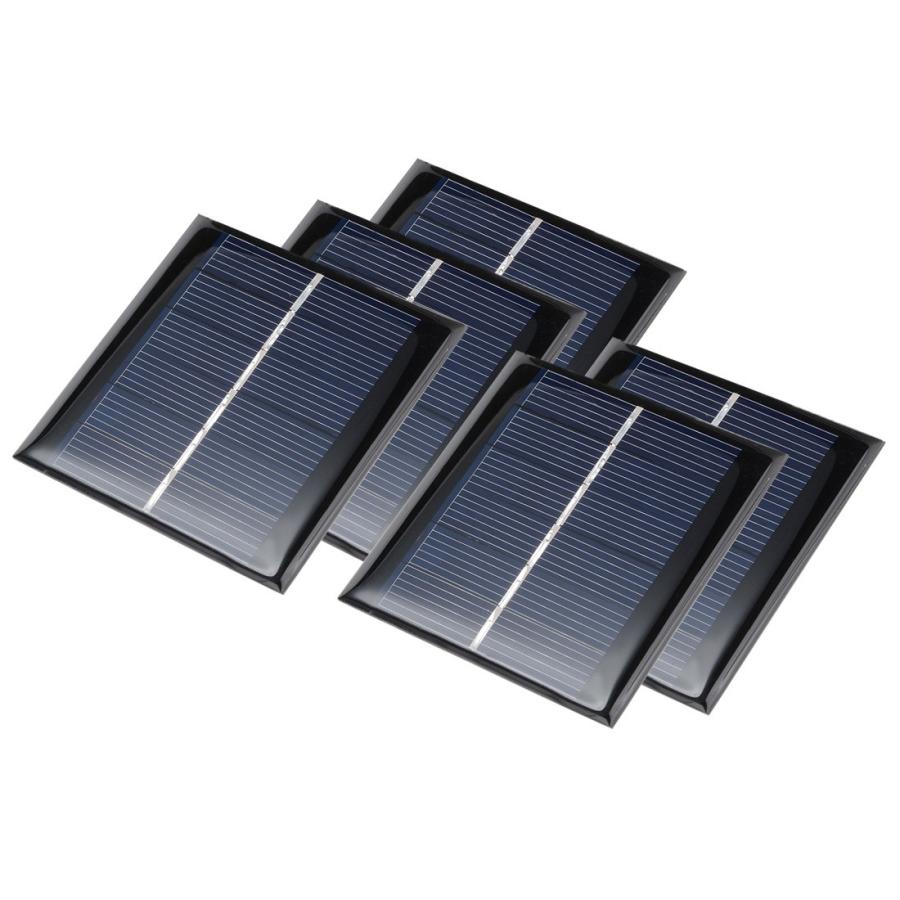 uxcell ソーラーパネル 多結晶太陽電池パネル 4V 100mA 70mm x 5個入り