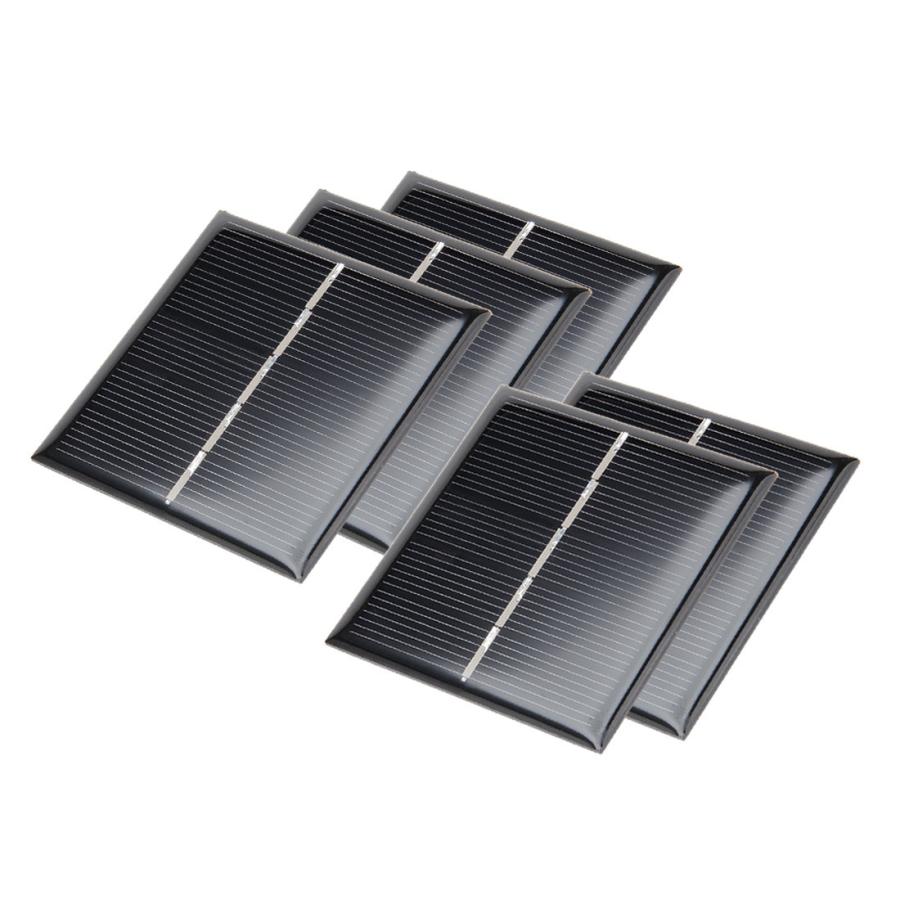 uxcell ソーラーパネル 多結晶太陽電池パネル 2.5V 120mA 59.8mm x 5個
