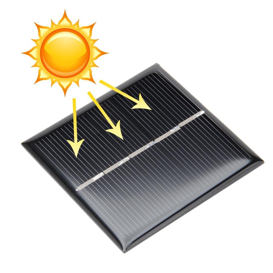 uxcell ソーラーパネル 多結晶太陽電池パネル 2.5V 120mA 59.8mm x 5個
