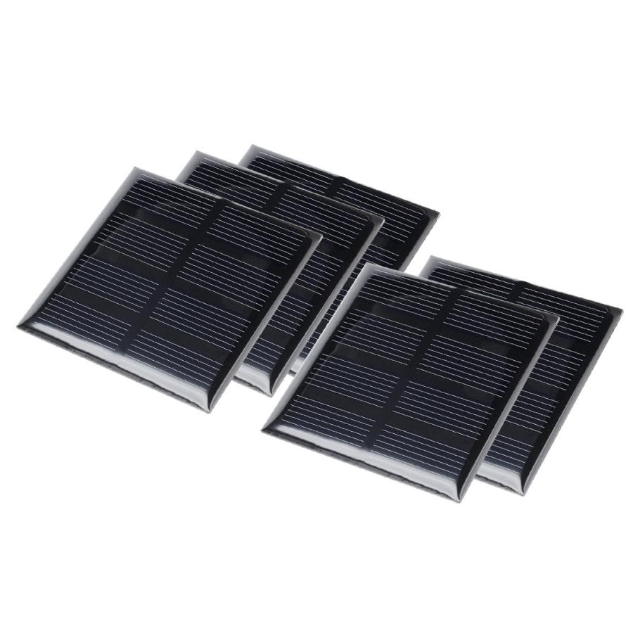uxcell ソーラーパネル 多結晶太陽電池パネル 2V 160mA 60mm x 5個入り