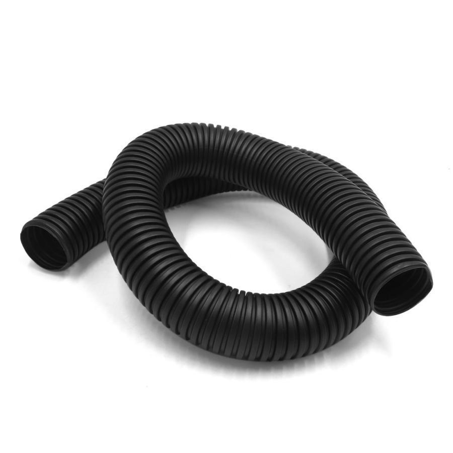 uxcell コルゲートチューブ ユニバーサル ブラック プラスチック フレキシブル 波状 導管 パイプホース チューブ 1Mの長さ