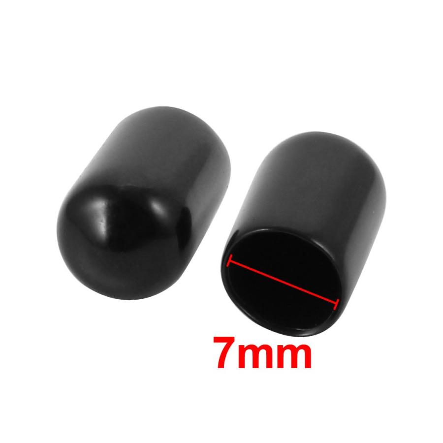uxcell エンドキャップ 保護キャップ ネジカバー 内径7mm PVC製 10個入