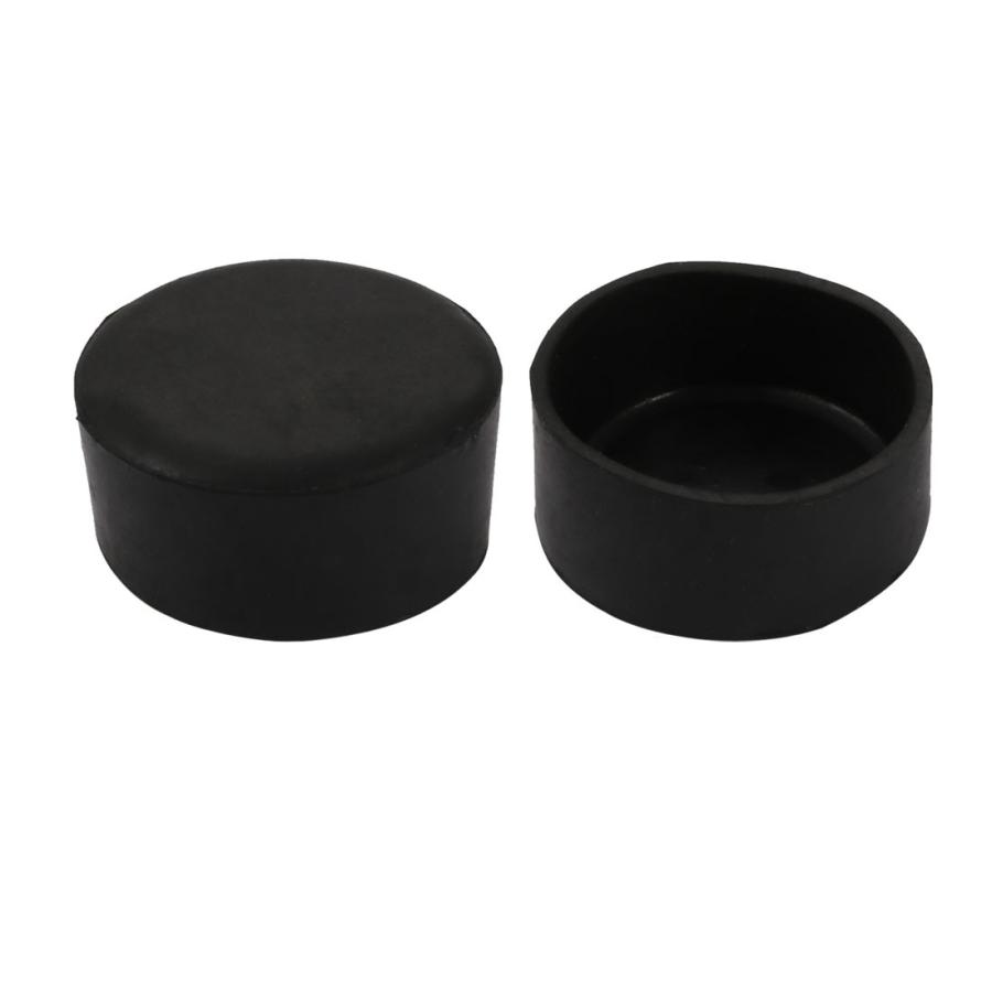uxcell 32mm内径 椅子脚床の保護部品 テーブル脚先端カバーキャップ　黒 uxcell パイプキャップ 椅子脚キャップ 脚先端キャップ プロテクター