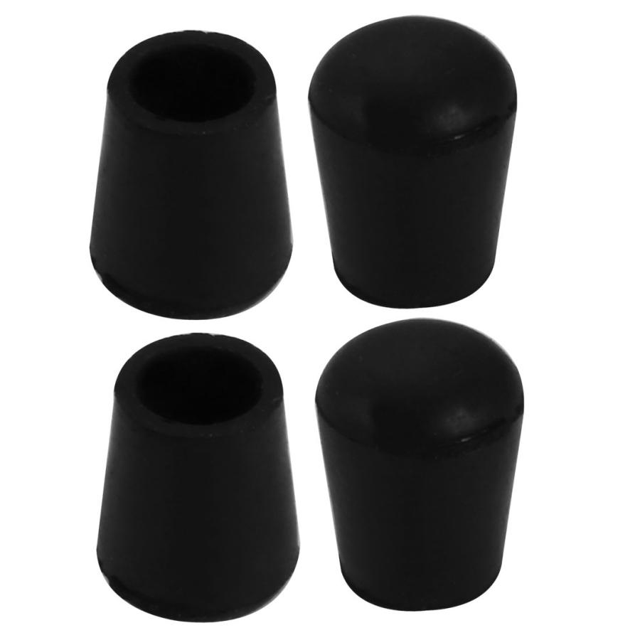 uxcell パイプキャップ 10mm内径 テーブル椅子脚のゴムキャップ 円形の