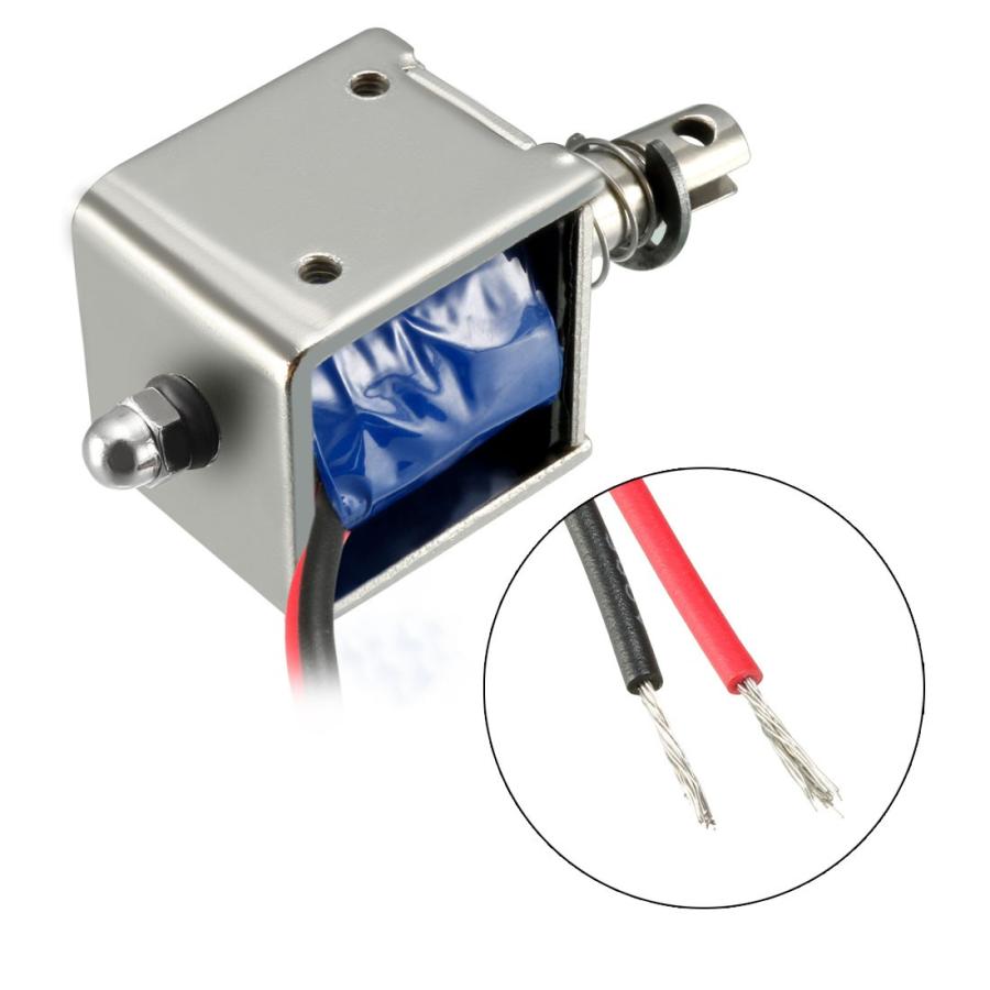 uxcell DCソレノイド電磁石 DC 6V 2A 20N 10mmストローク ソレノイド