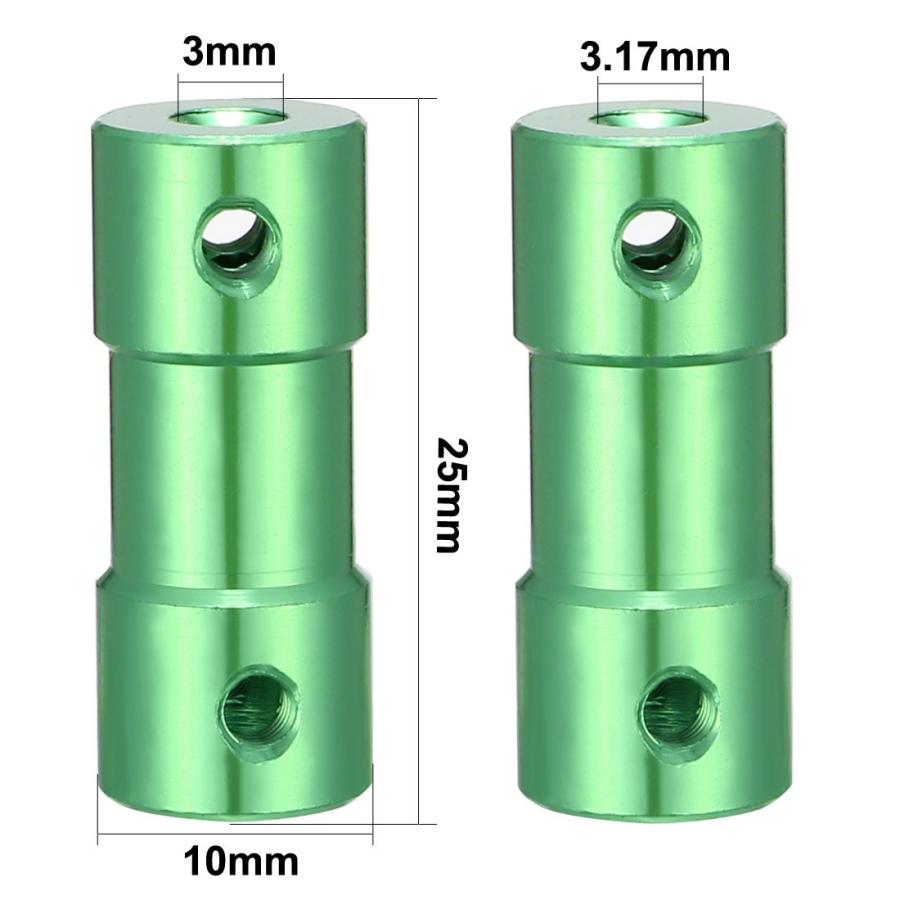 uxcell ユニバーサルジョイント シャフトカプラー 3mm x 3.17mm 銅 コネクタアダプタ RC飛行機 ボート モーター L25XD1｜soten｜04