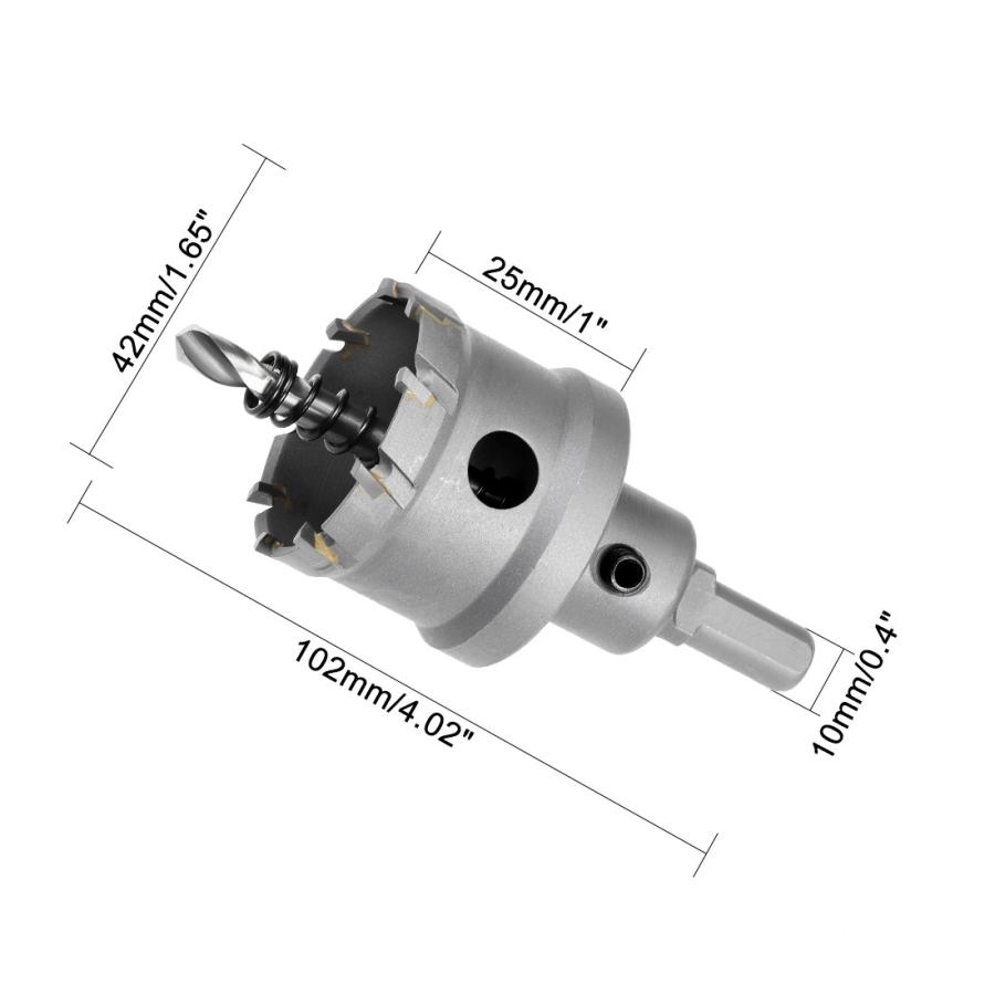 uxcell カーバイドホールカッタードリルビット ステンレス合金 穴径42mm 長さ102mm｜soten｜03